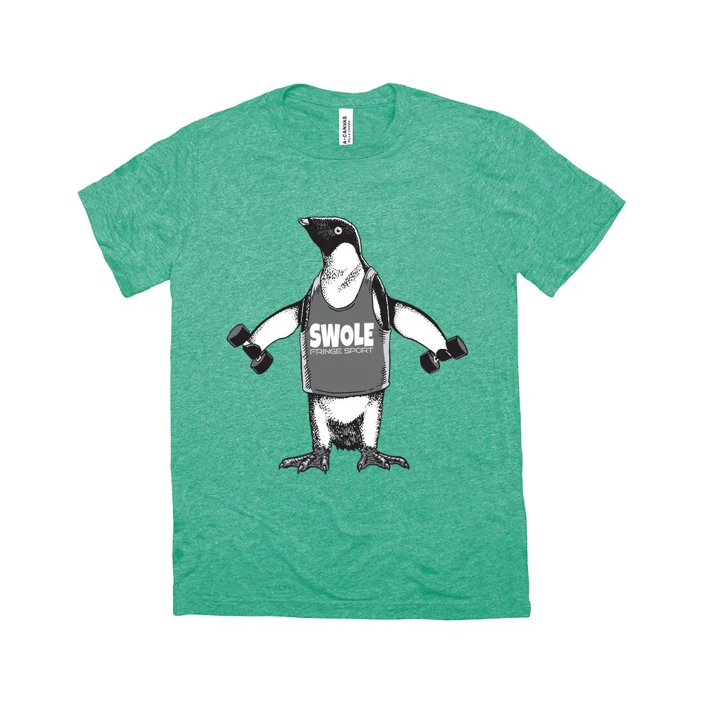 Fringe Sport Triblend Penguin Dumbbell Shirt - Image 2