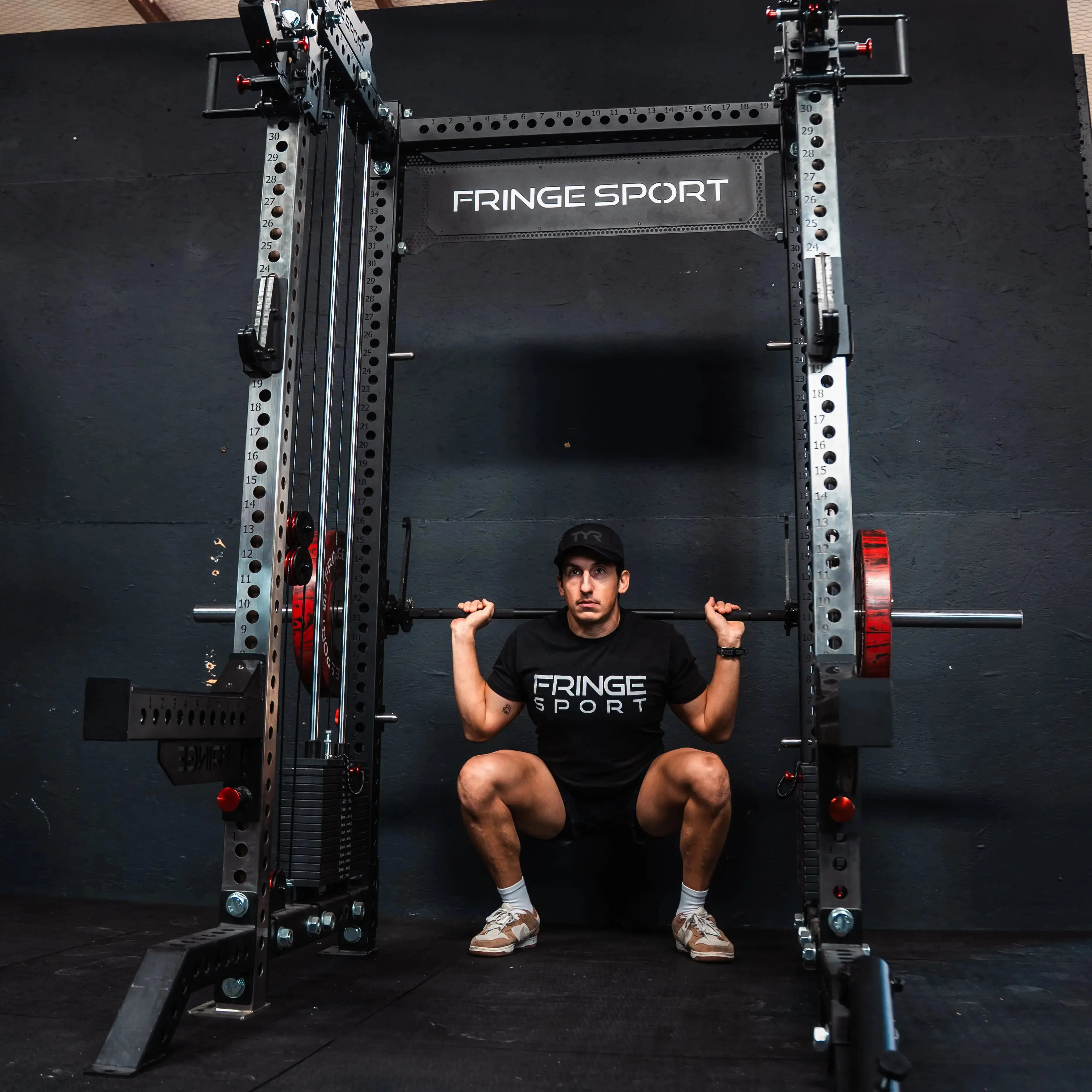 The Dane 2.0 Fully Loaded - Half Rack with Cable Crossover and Smith Machine - Image 10