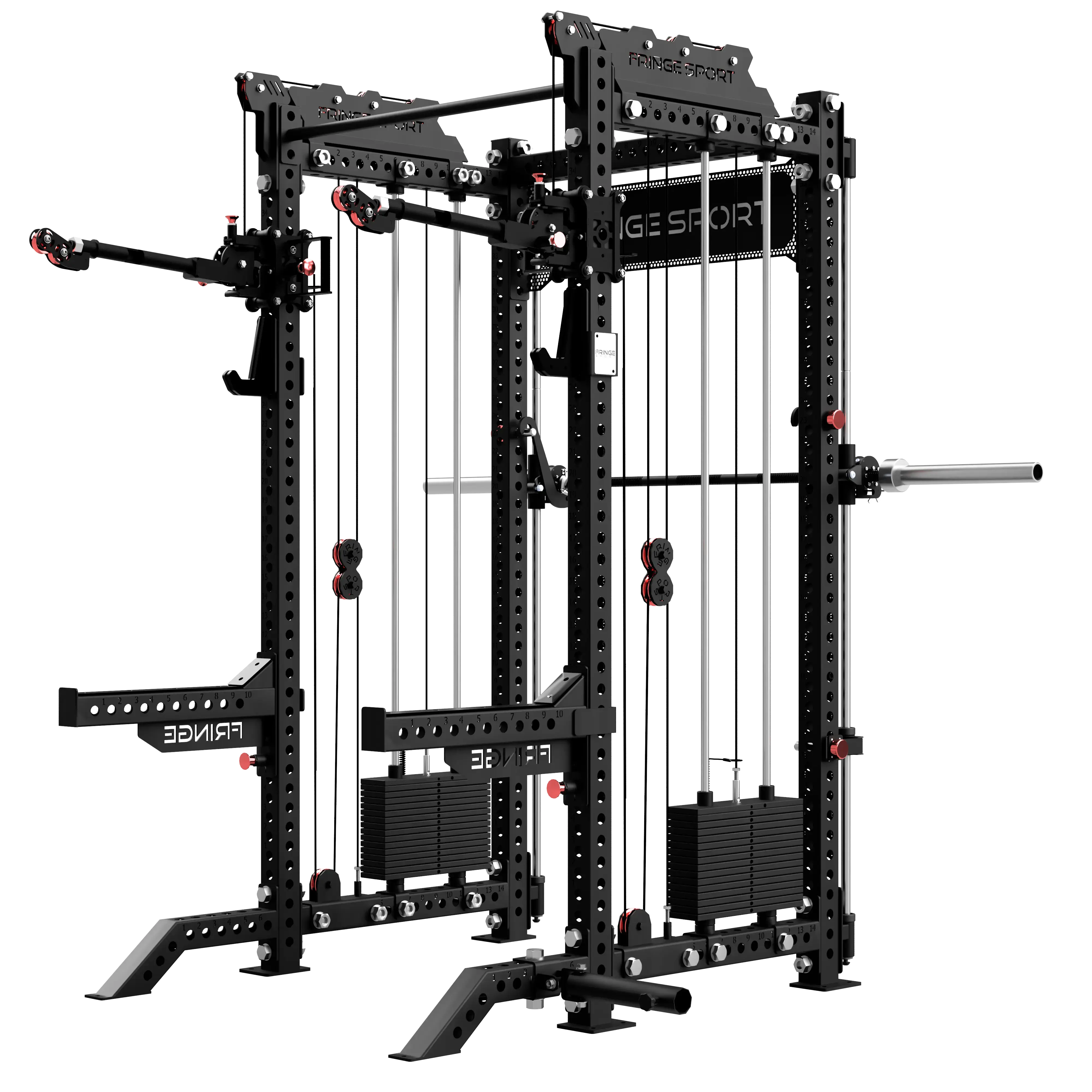 The Dane 2.0 Fully Loaded - Half Rack with Cable Crossover and Smith Machine - Image 7