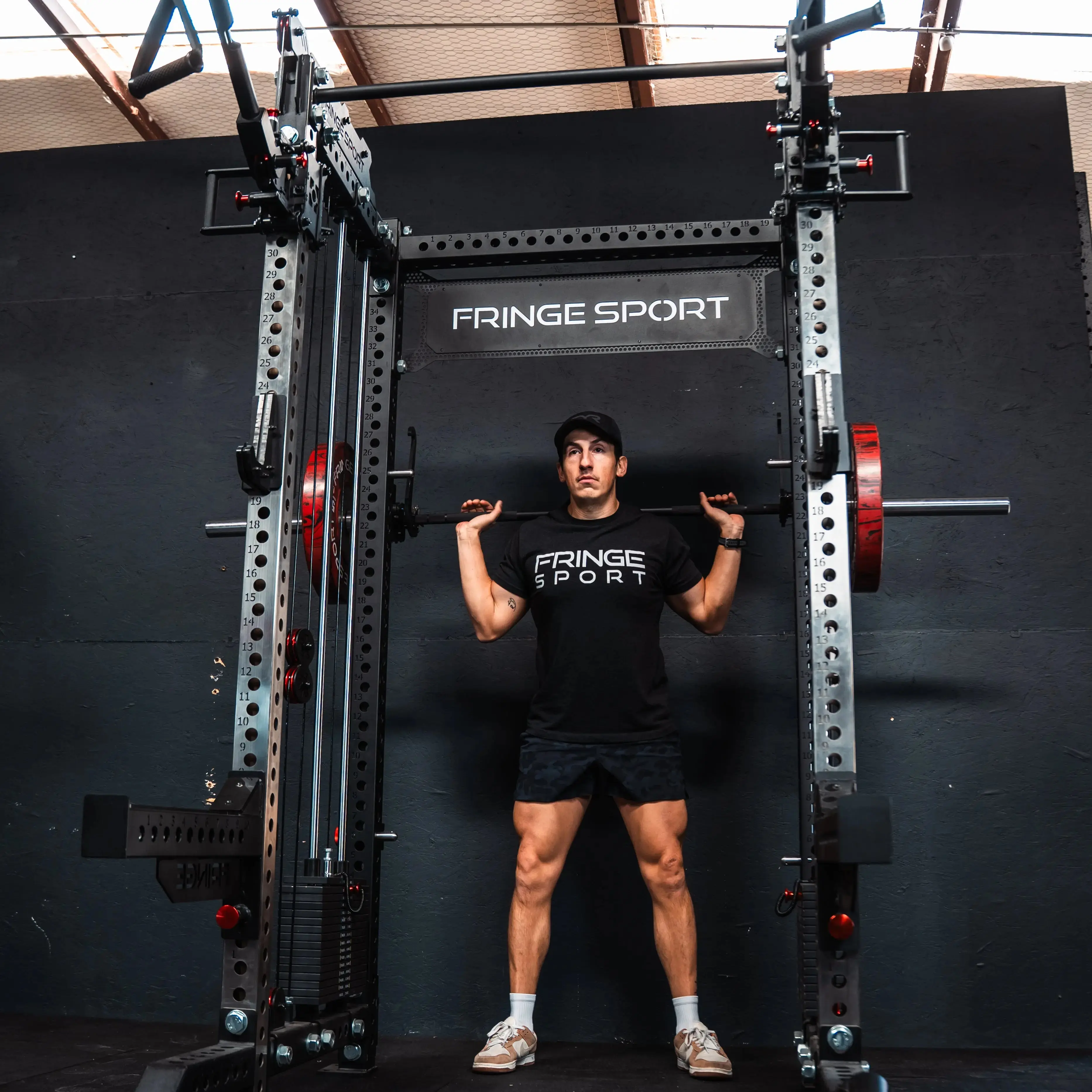 The Dane 2.0 Fully Loaded - Half Rack with Cable Crossover and Smith Machine - Image 8
